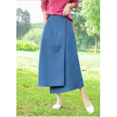New Retro Blue irregular skirt